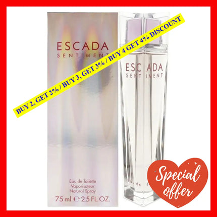 Escada Sentiment By For Women - 2.5 Oz Edt Spray