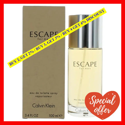 Escape By Calvin Klein 3.4 Oz Eau De Toilette Spray For Men