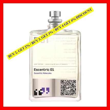 Escentric Molecules 01 Story Edition Eau De Toilette Unisex 3.4 Oz / 100 Ml