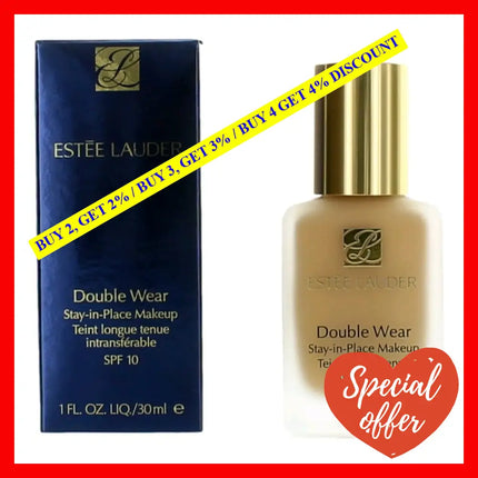 Estee Lauder By 1 Oz Double Wear Stay In Place Makeup 3W2 Cashew