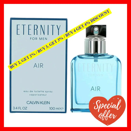 Eternity Air By Calvin Klein 3.4 Oz Eau De Toilette Spray For Men