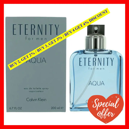 Eternity Aqua By Calvin Klein 6.7 Oz Eau De Toilette Spray For Men