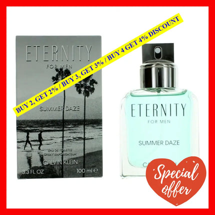 Eternity Summer Daze By Calvin Klein 3.3 Oz Eau De Toilette Spray For Men