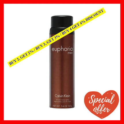 Euphoria By Calvin Klein For Men - 5.4 Oz Body Spray