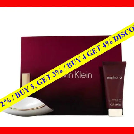 Euphoria By Calvin Klein For Women - 2 Pc Gift Set 1.7Oz Edp Spray 3.4Oz Sensual Skin Lotion