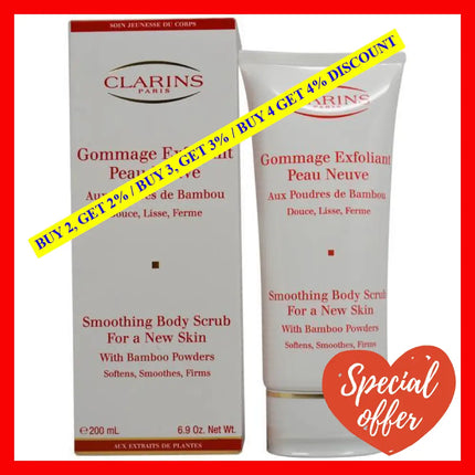 Exfoliating Body Scrub For Smooth Skin With Bamboo Powders By Clarins For Unisex - 6.9 Oz