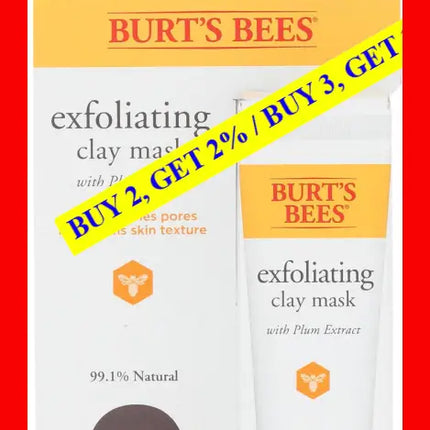 Exfoliating Clay Mask By Burts Bees For Unisex - 0.57 Oz