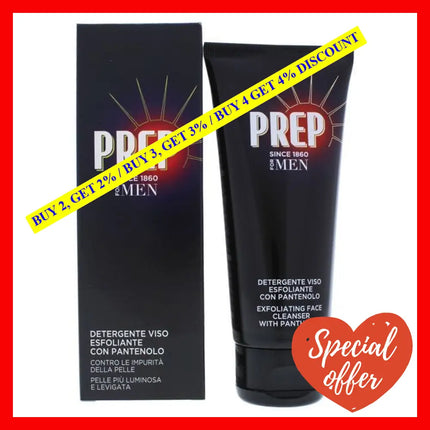 Exfoliating Face Cleanser With Panthenol By Prep For Men - 3.4 Oz