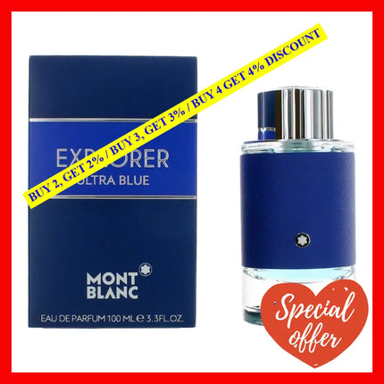 Explorer Ultra Blue By Mont Blanc 3.3 Oz Eau De Parfum Spray For Men