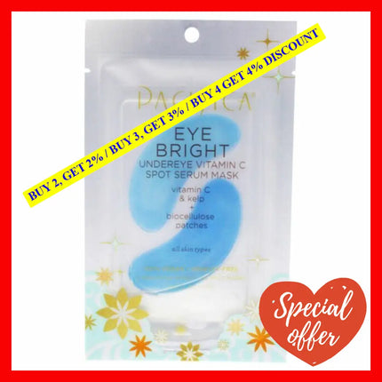 Eye Bright Undereye Vitamin C Spot Serum Mask By Pacifica For Unisex - 0.23 Oz Pack Of 2