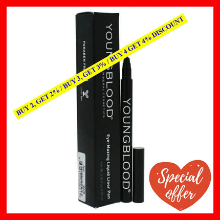 Eye-Mazing Liquid Liner Pen - Noir By Youngblood For Women 0.02 Oz Eyeliner