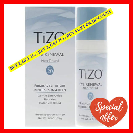 Eye Renewal Non-Tinted Spf 20 By Tizo For Women - 0.5 Oz Sunscreen