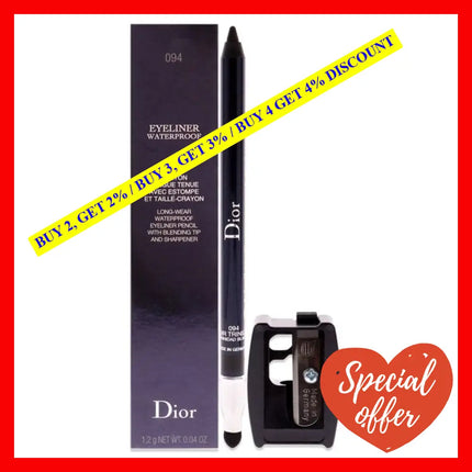 Eyeliner Waterproof - 094 Trinidad Black By Christian Dior For Women 0.04 Oz