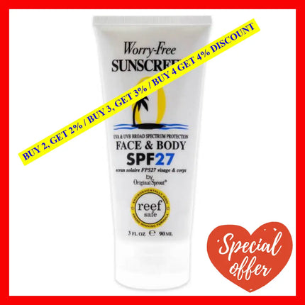 Face And Body Sunscreen Spf 27 By Original Sprout For Unisex - 3 Oz