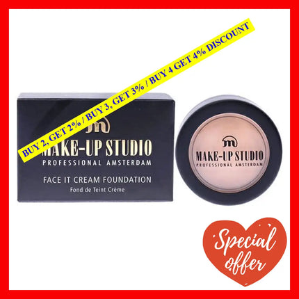 Face It Cream Foundation - Cb1 Almond By Make-Up Studio For Women 0.68 Oz