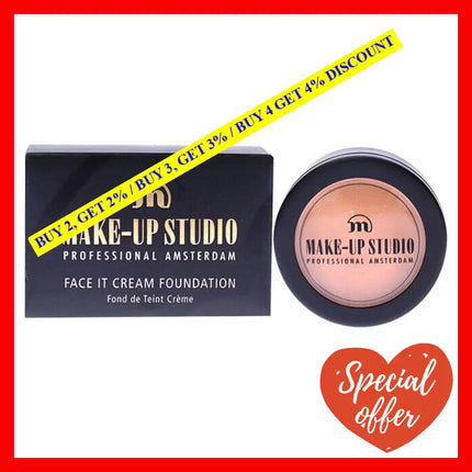 Face It Cream Foundation - Wb4 Golden Olive By Make-Up Studio For Women 0.68 Oz