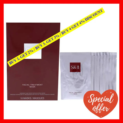 Facial Treatment Mask By Sk-Ii For Unisex - 10 Pcs