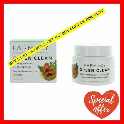 Farmacy Green Clean By 3.4 Oz Makeup Meltaway Cleansing Balm.