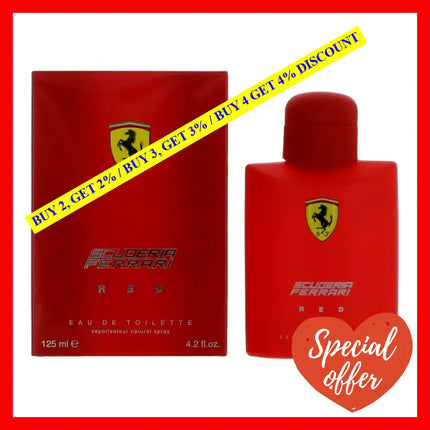 Ferrari Red By Scuderia 4.2 Oz Eau De Toilette Spray For Men