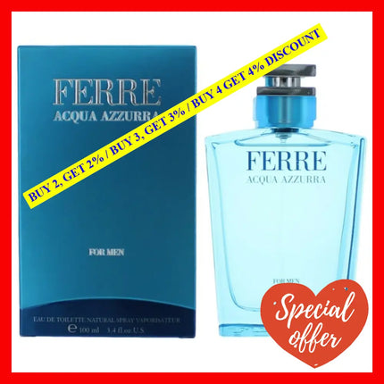 Ferre Acqua Azzurra By Gianfranco 3.4 Oz Eau De Toilette Spray For Men