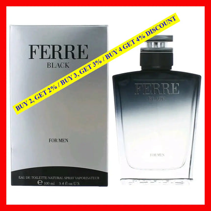 Ferre Black By Gianfranco 3.4 Oz Eau De Toilette Spray For Men