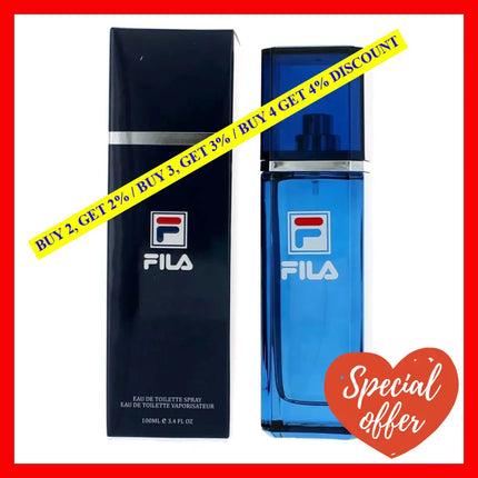 Fila By 3.4 Oz Eau De Toilette Spray For Men