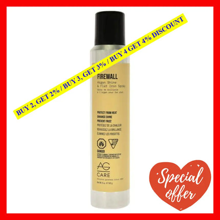 Firewall Argan Flat Iron Spray By Ag Hair Cosmetics For Unisex - 5 Oz