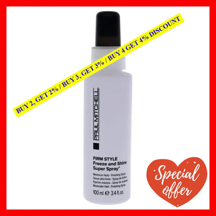 Firm Style Freeze And Shine Super Spray By Paul Mitchell For Unisex - 3.4 Oz Hair