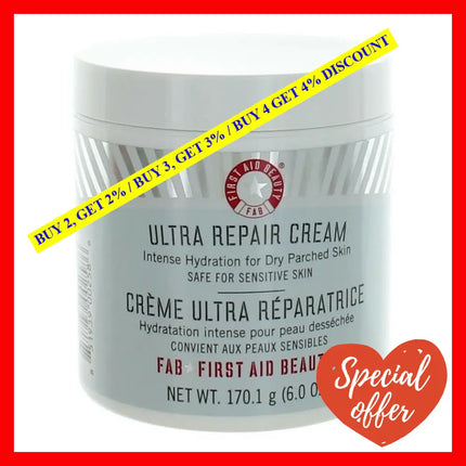 First Aid Beauty Ultra Repar Cream By 6 Oz Intense Moisturizer