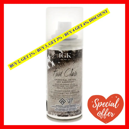 First Class Charcoal Detox Dry Shampoo By Igk For Unisex - 2 Oz Shampo