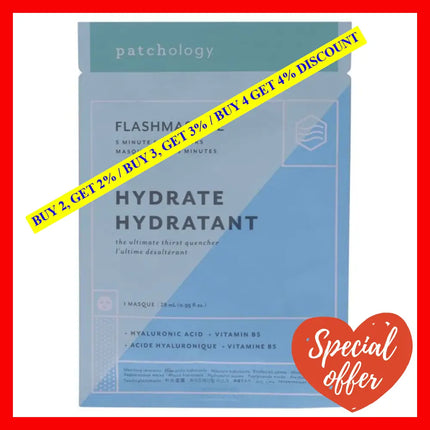 Flashmasque 5 Minute Facial Sheets - Hydratant By Patchology For Unisex 1 Pc Mask