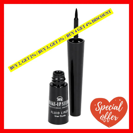 Fluid Liner Eyeliner - Sparkling Black By Make-Up Studio For Women 0.08 Oz