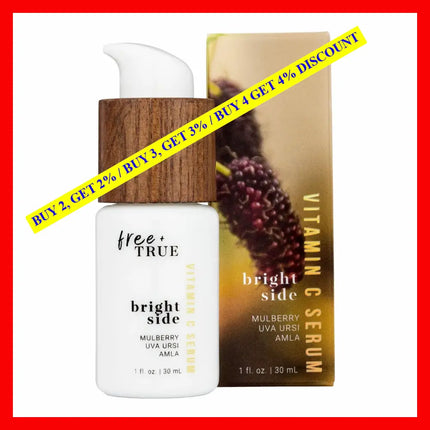 Free + True Bright Side By 1 Oz Vitamin C Serum