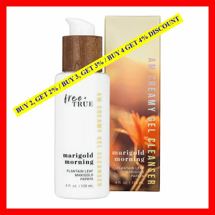 Free + True Marigold Morning By 4 Oz Am Gel Cleanser