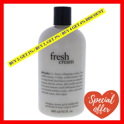 Fresh Cream Shampoo Shower Gel & Bubble Bath By Philosophy For Unisex - 16 Oz