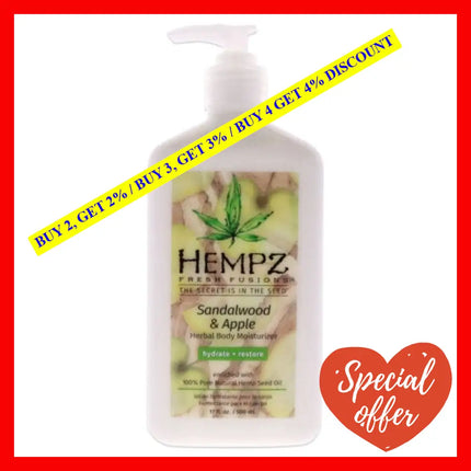 Fresh Fusions Sandalwood And Apple Herbal Body Moisturizer By Hempz For Unisex - 17 Oz