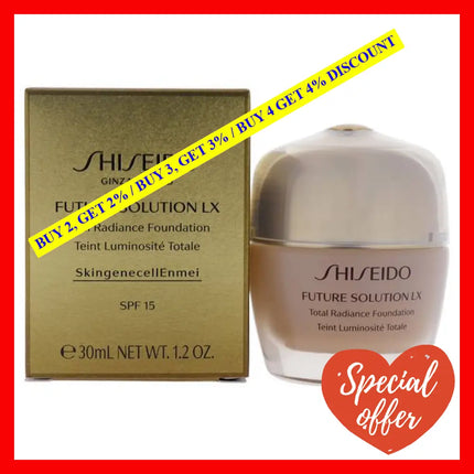 Future Solution Lx Total Radiance Foundation Spf 15 - 4 Rose By Shiseido For Women 1.2 Oz