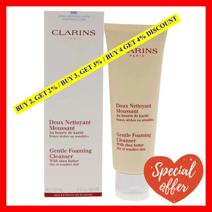 Gentle Foaming Cleanser With Shea Butter Dry Sensitive Skin By Clarins For Unisex - 4.4 Oz