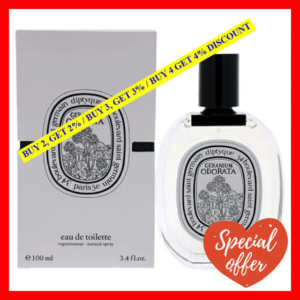 Geranium Odorata By Diptyque For Women - 3.4 Oz Edt Spray