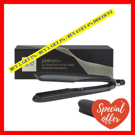 Ghd Platinum+ Styler - 1’ Flat Iron Professional Performance Hair Ceramic Straightener Black