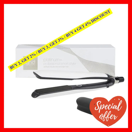 Ghd Platinum+ Styler - 1’ Flat Iron Professional Performance Hair Ceramic Straightener White