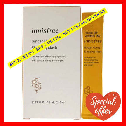 Ginger Honey Sleeping Mask By Innisfree For Unisex - 4 Ml X 15 Pc