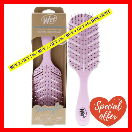 Go Green Detangler Brush - Pink By Wet For Unisex 1 Pc Hair