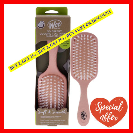 Go Green Oil Infused Shine Brush - Coconut By Wet For Unisex 1 Pc Hair