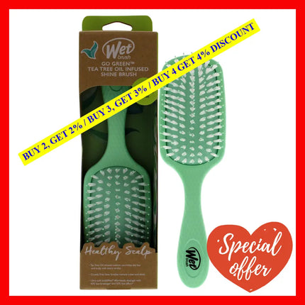 Go Green Oil Infused Shine Brush - Tea Tree By Wet For Unisex 1 Pc Hair