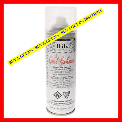 Good Behavior Spirulina Protein Smoothing Spray By Igk For Women - 5.6 Oz Hair