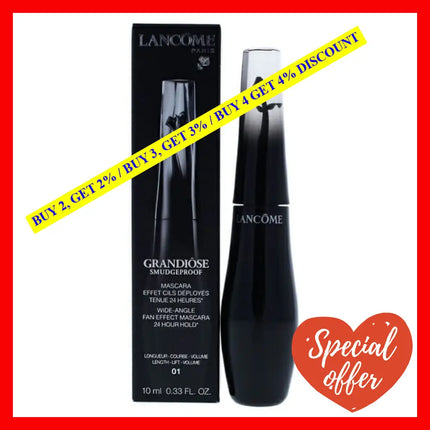 Grandiose Smudgeproof Mascara - 01 Noir By Lancome For Women 0.33 Oz