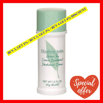 Green Tea By Elizabeth Arden 1.5 Oz Cream Deodorant For Women