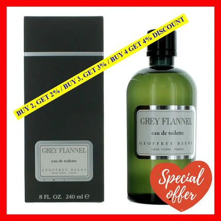 Grey Flannel By Geoffrey Beene 8 Oz Eau De Toilette Splash For Men In A Box