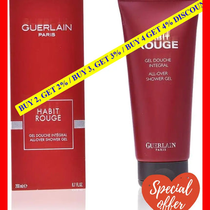 Guerlain Habit Rouge 6.7 Body Shampoo For Men